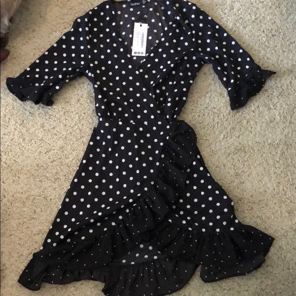 Boohoo Polka Dot Dress